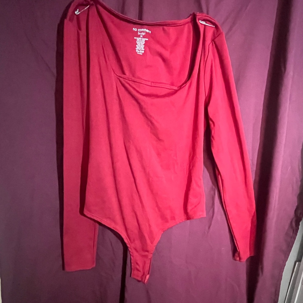 Red Long Sleeve Bodysuit